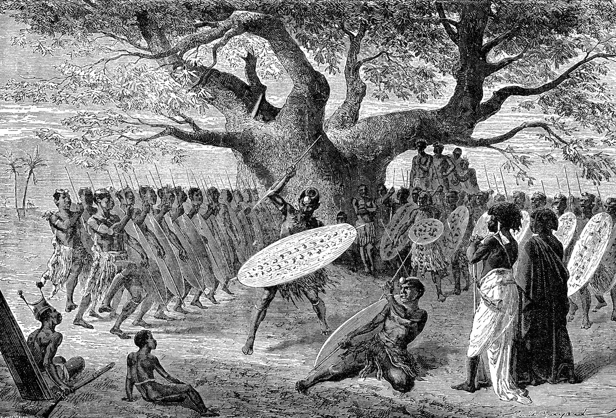 Krijgers Caffres Zoulous, Zuid-Afrika door French School