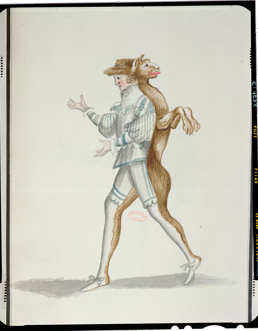Weerwolfkostuum voor het Ballet de la Nuit door Jean-Baptiste Lully (1632-87) gedanst door Lodewijk XIV, 23 februari 1653 door French School