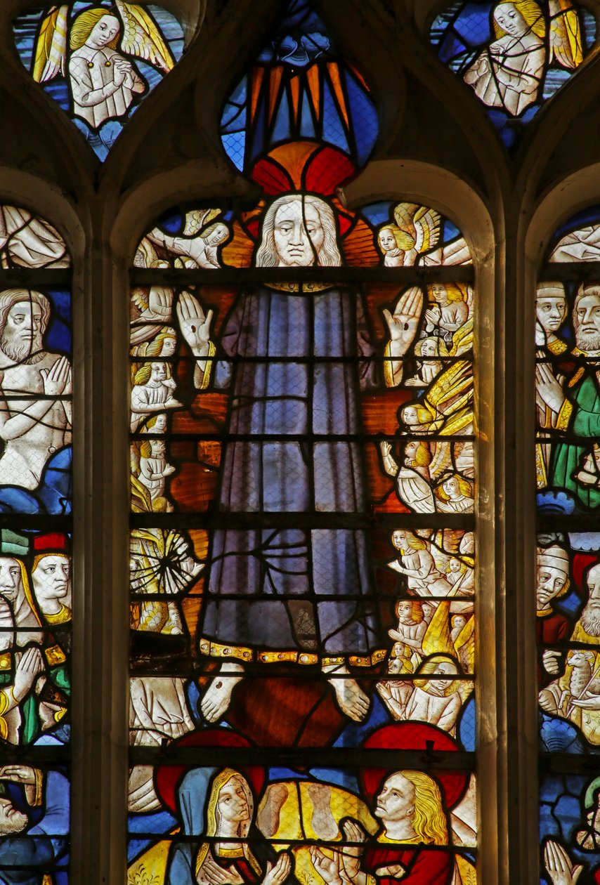 Raam met de Wederkomst van Christus, 1470-1500 (detail van 2921838) door French School