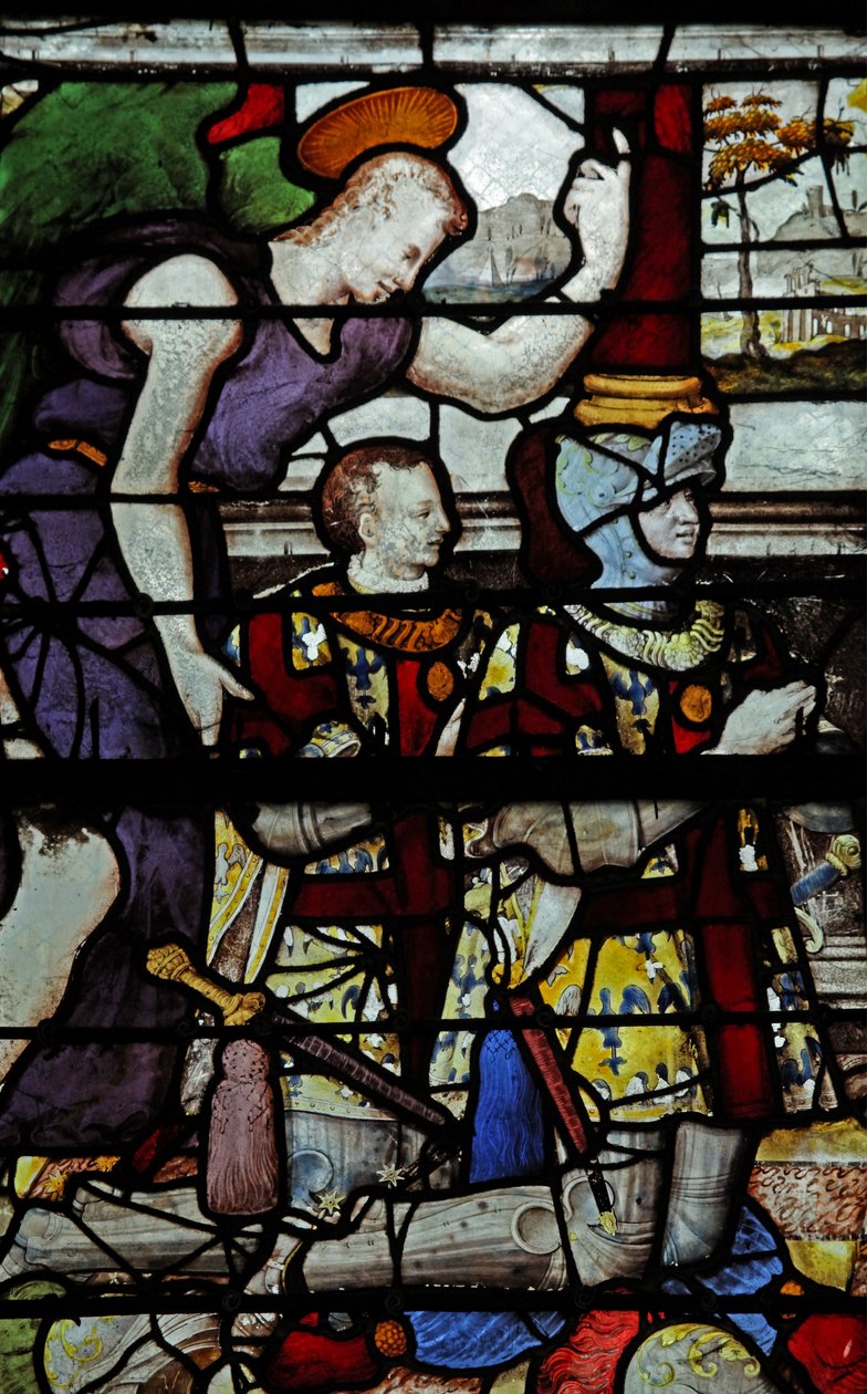 De aartsengel Gabriël en Montmorency-schenkers door French School