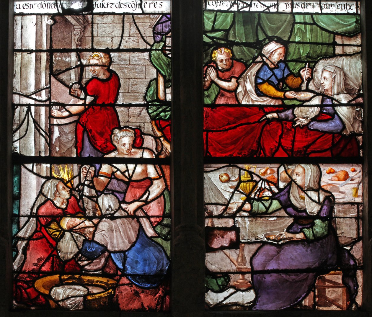 De geboorte van de Maagd Maria door French School