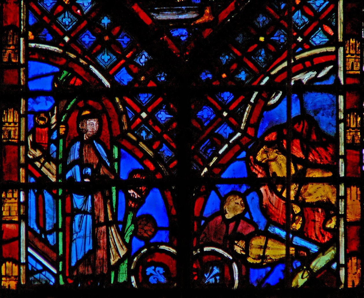 Aaron kijkt toe terwijl het volk het gouden kalf maakt door French School