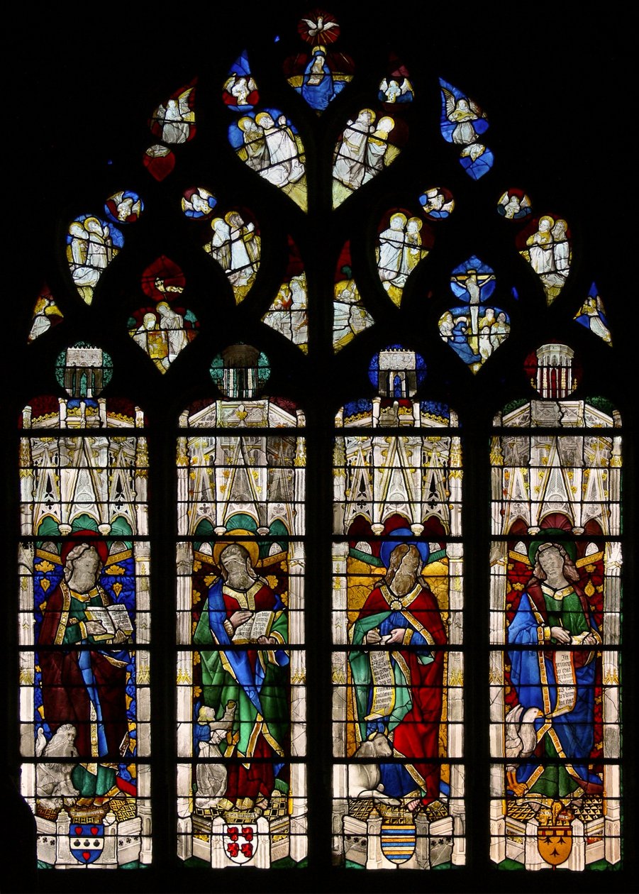 Raam w37 met de Evangelisten - Vier door French School