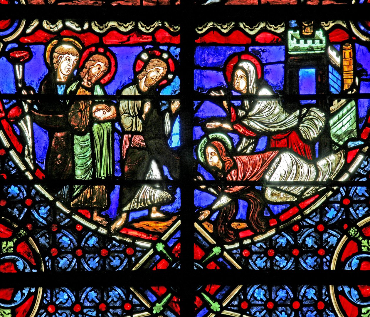 Martha en Maria met Christus door French School