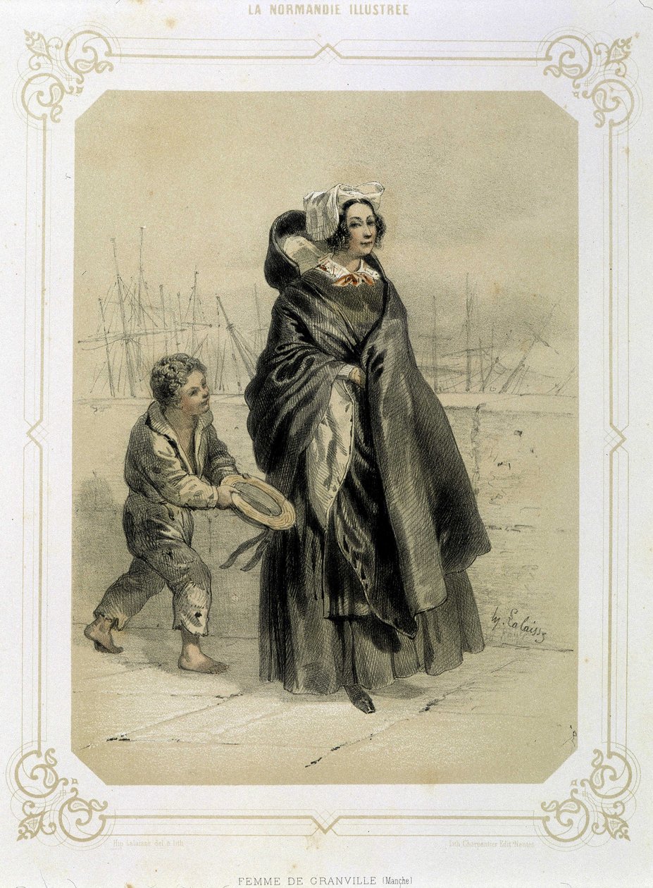 Vrouw van Granville en jonge bedelaar - in 