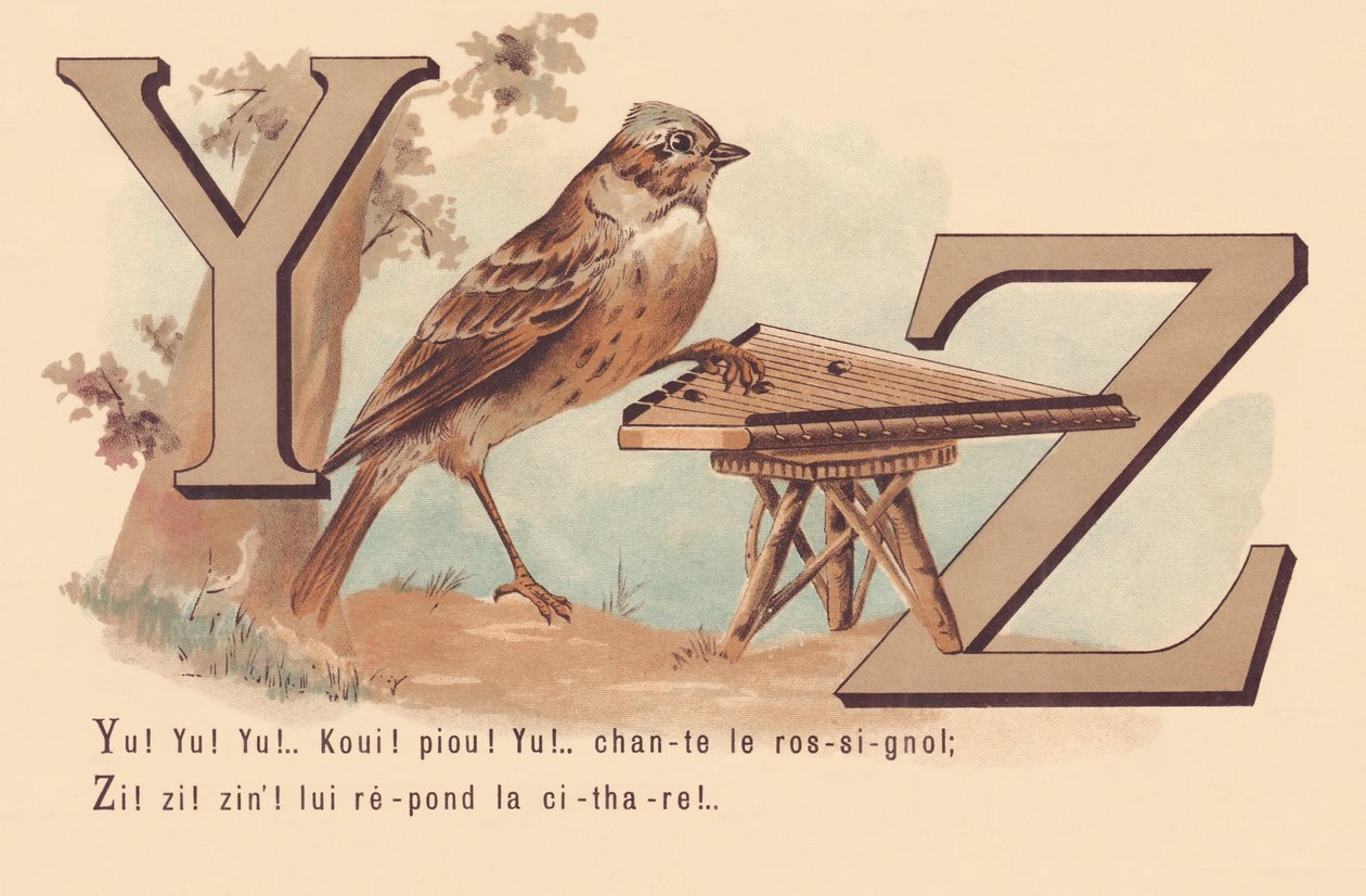 Yu! Yu! Yu! Koui! piou! Yu! Zing de nachtegaal Zi! Zi! Zi! De cithar antwoordt hem! door French School