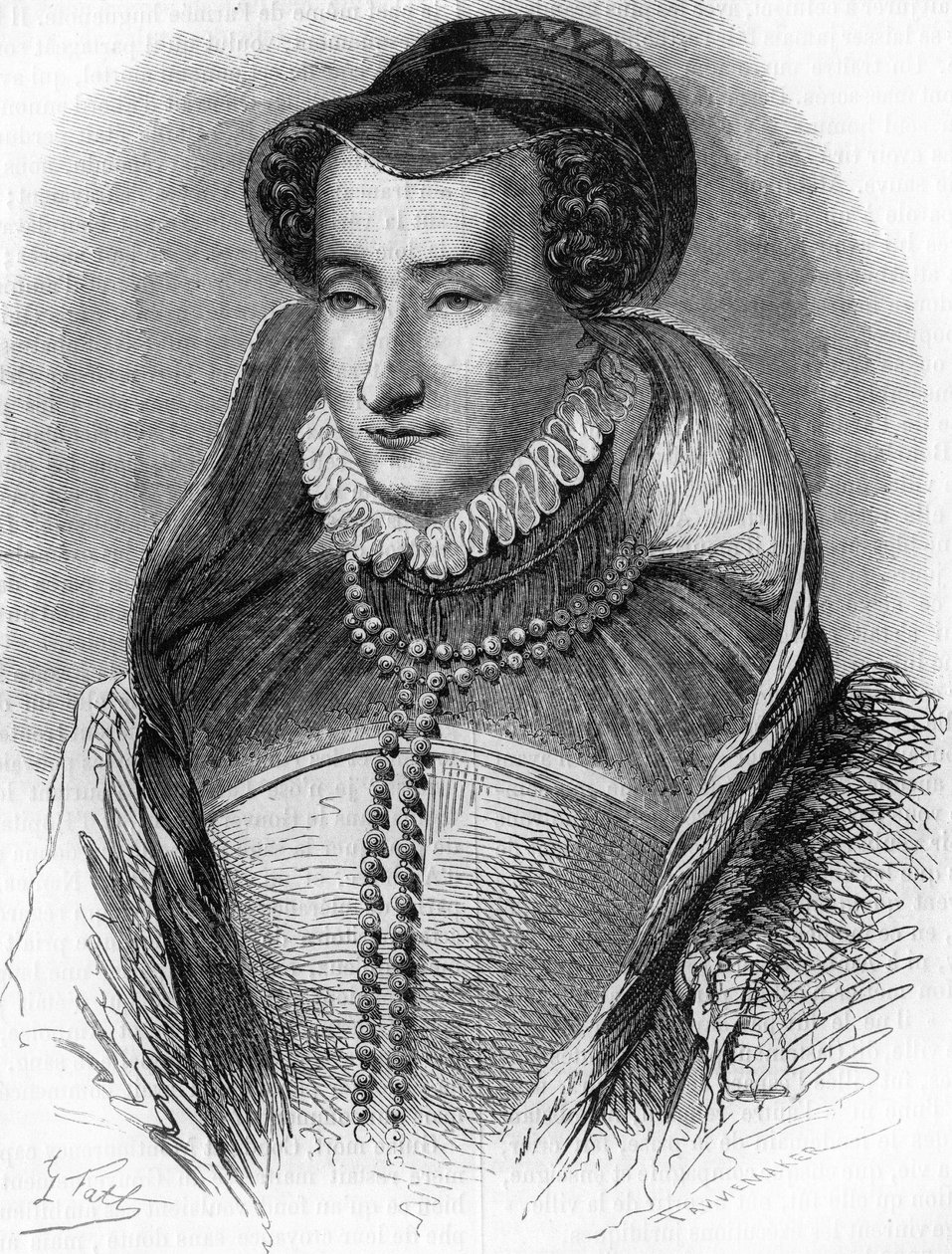Portret van Joan III van Albret (1528-1572), moeder van koning Hendrik IV en vrouw van Antoine de Bourbon. In 