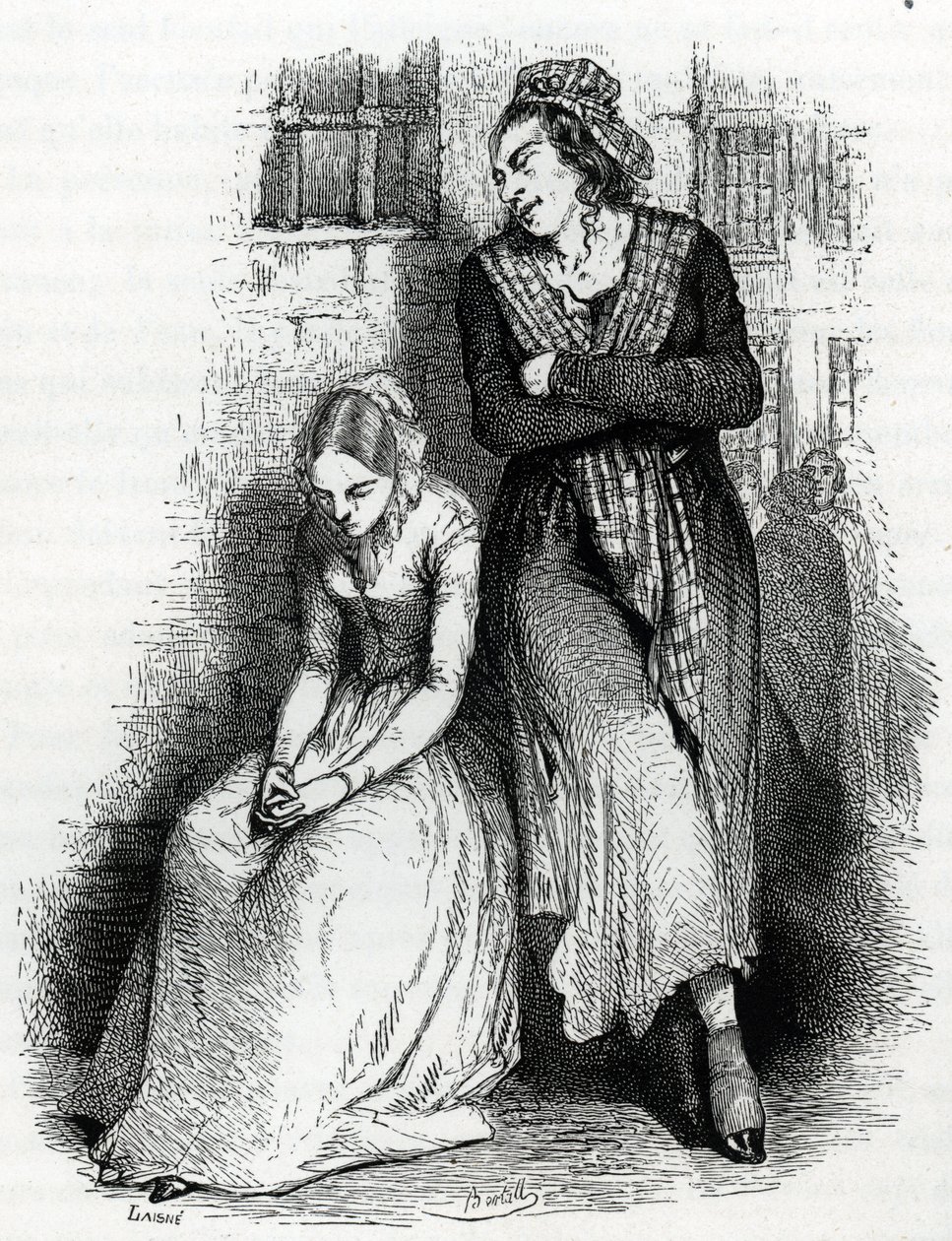 De gevangenen van de Saint Lazare gevangenis in Parijs door French School