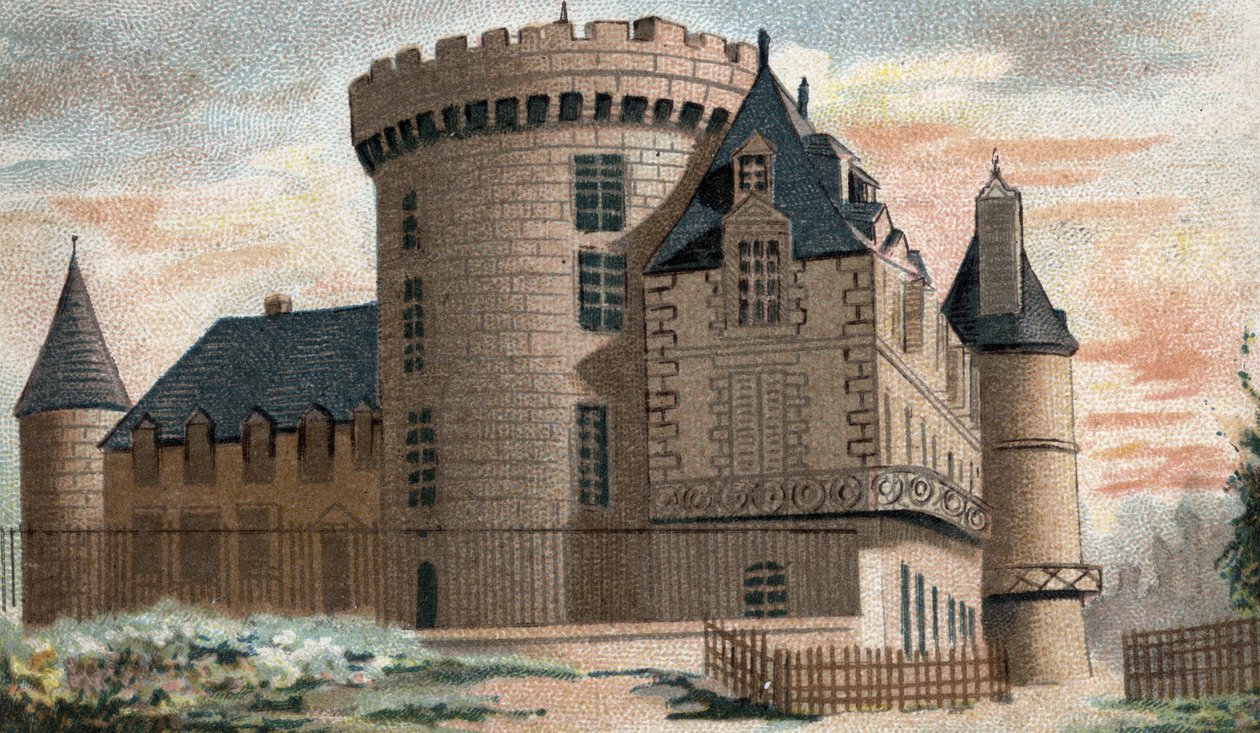 Uitzicht op het kasteel van Rambouillet (Seine en Oise) door French School