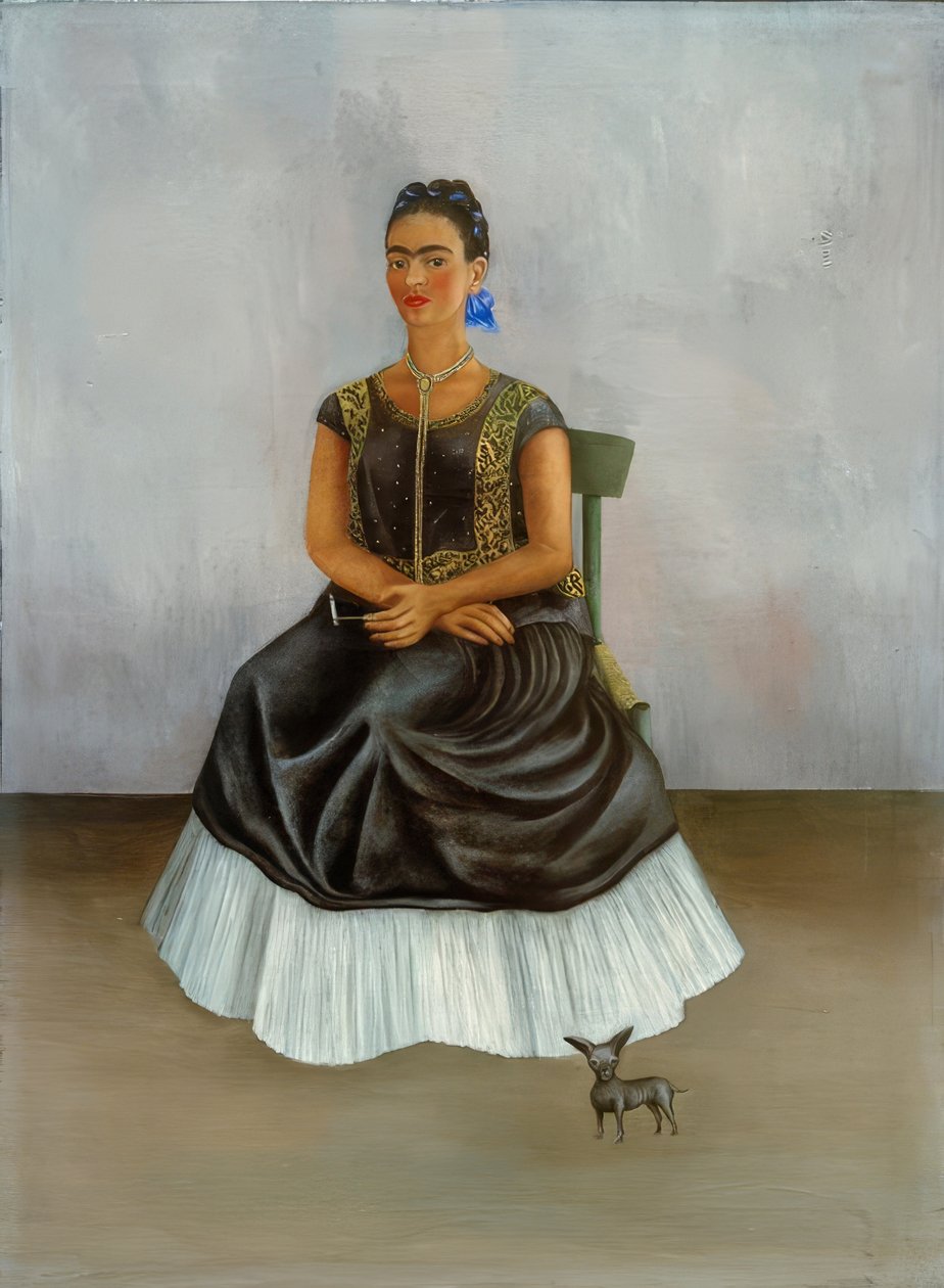 Itzcuintli hond met mij (zelfportret) door Frida Kahlo