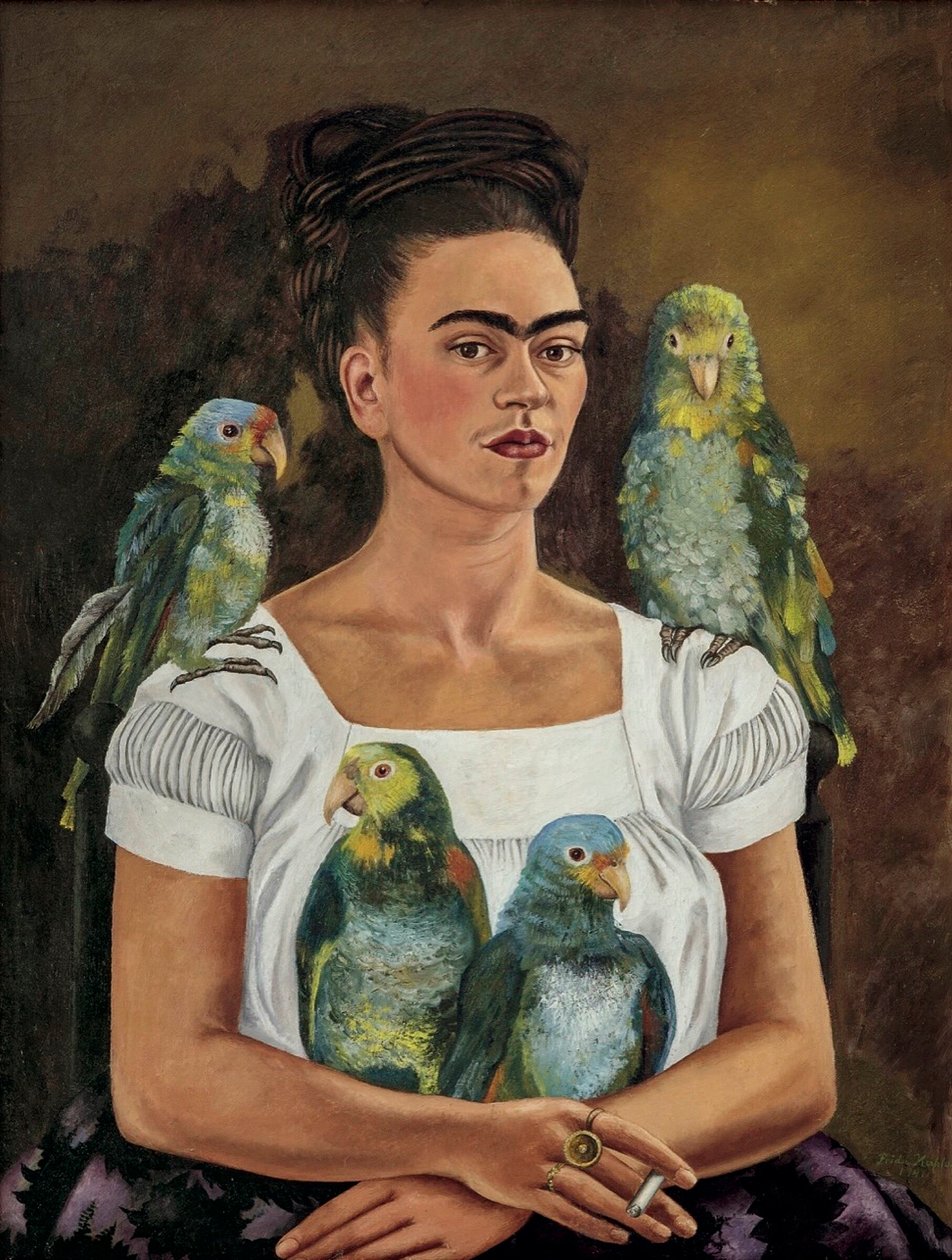 Ik en mijn papegaaien door Frida Kahlo