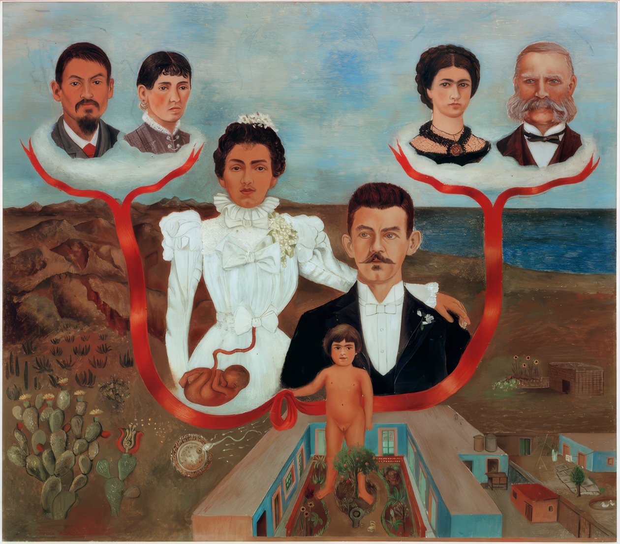 Mijn grootouders, mijn ouders en ik door Frida Kahlo