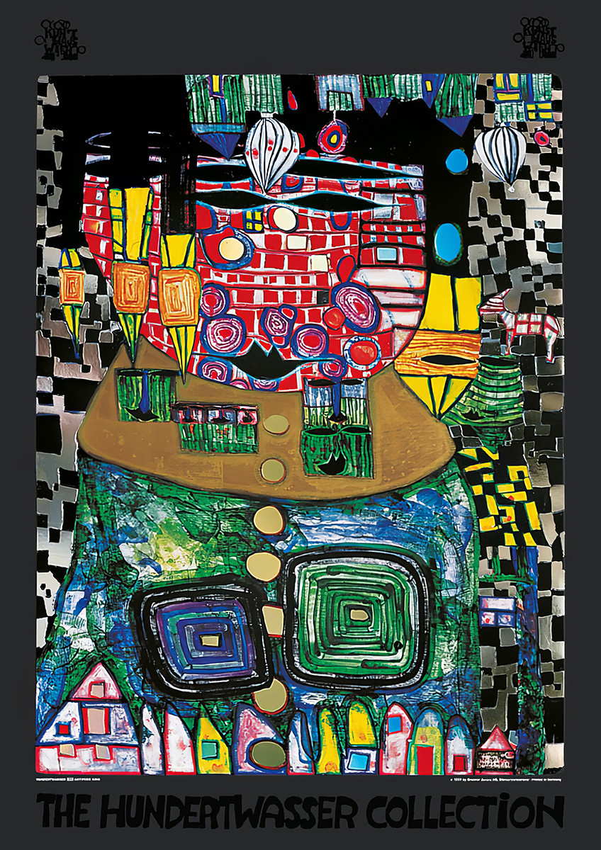 Koning van de Antipoden door Friedensreich Hundertwasser