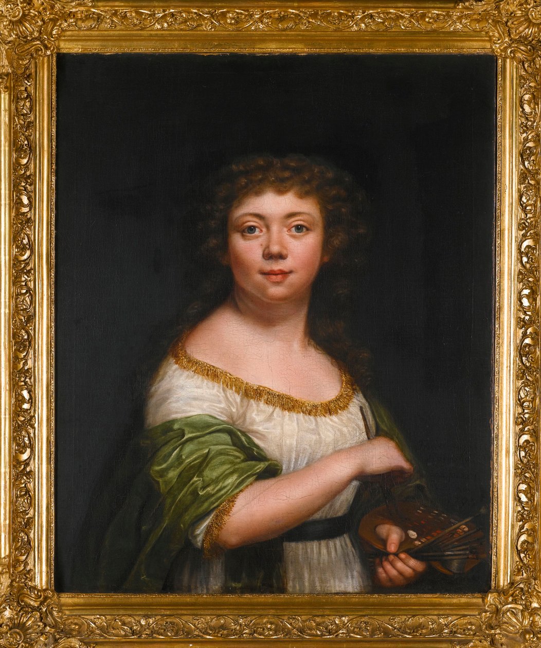 Zelfportret op 21-jarige leeftijd door Friederike Julie Lisiewska