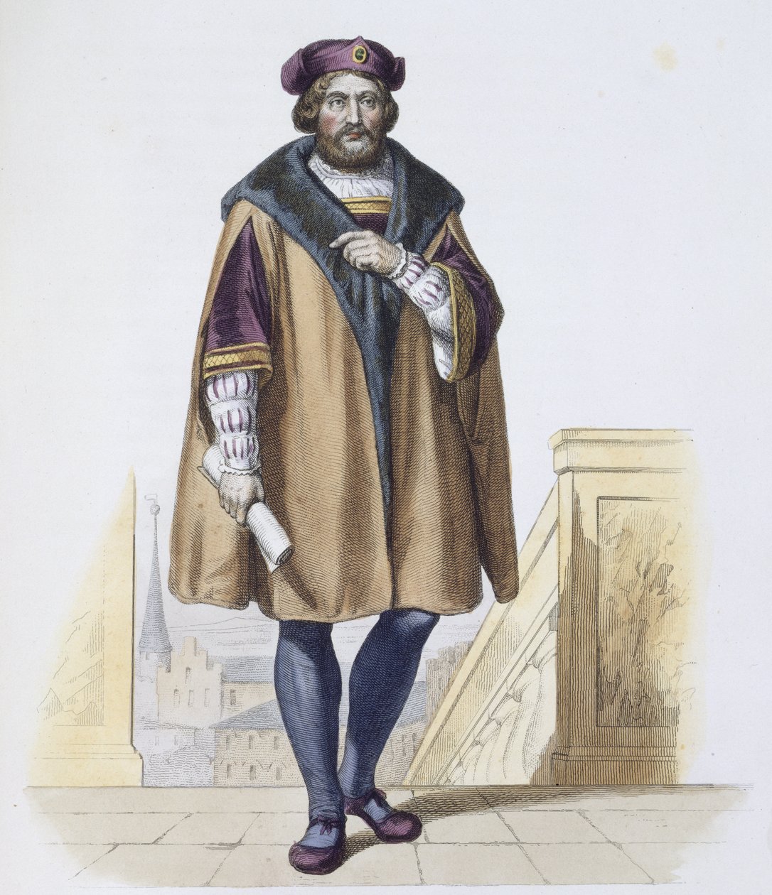 Pierre de Ronsard (1524-85) gegraveerd door Delaistre door Friedrich Bouterwek
