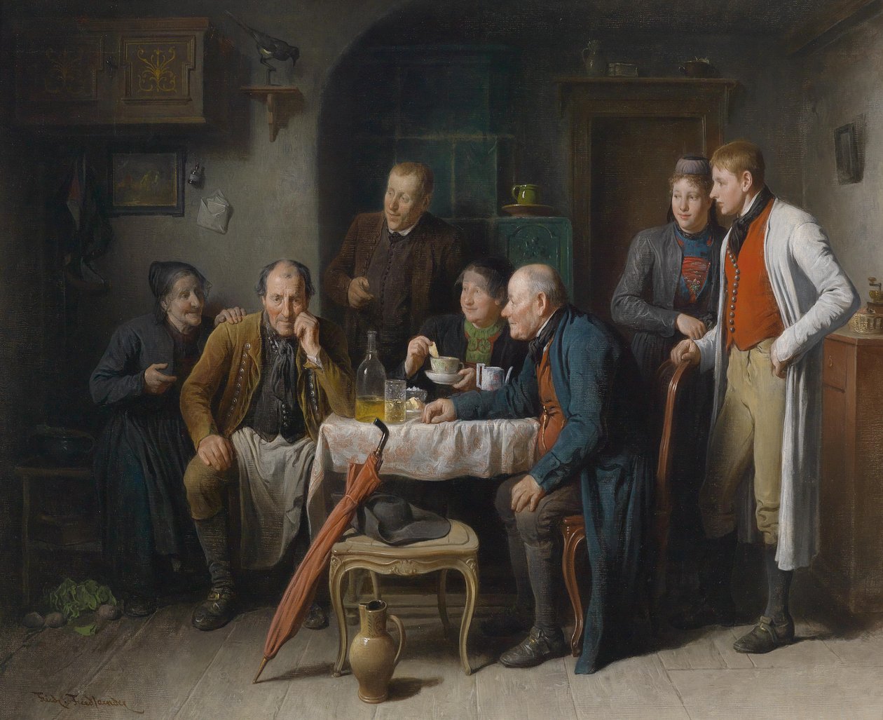Het huwelijksaanzoek door Friedrich Friedlander