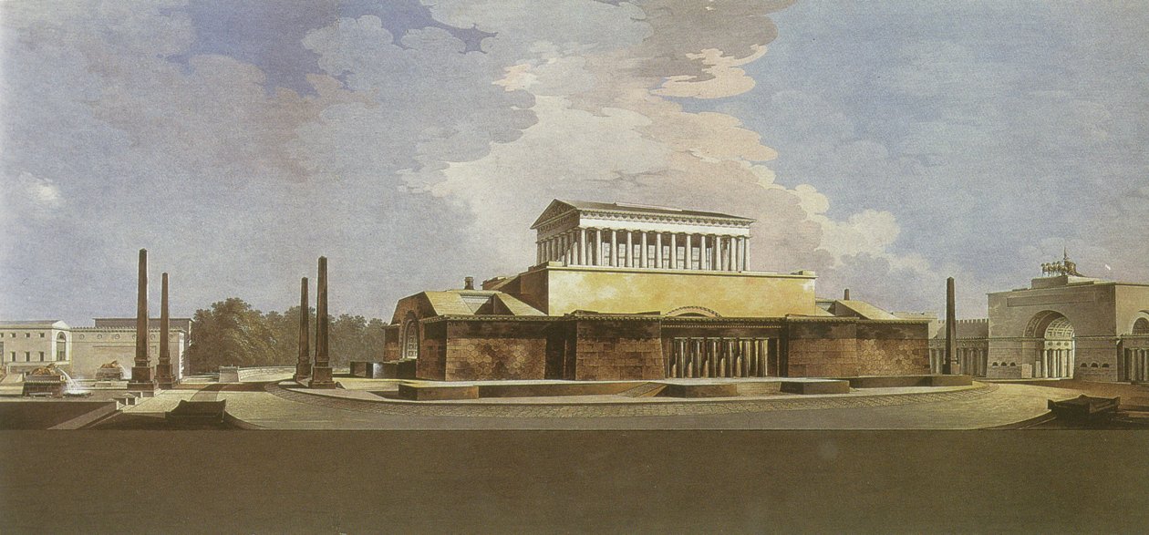 Plan voor een monument voor Frederik II van Pruisen, Berlijn, 1797 door Friedrich Gilly