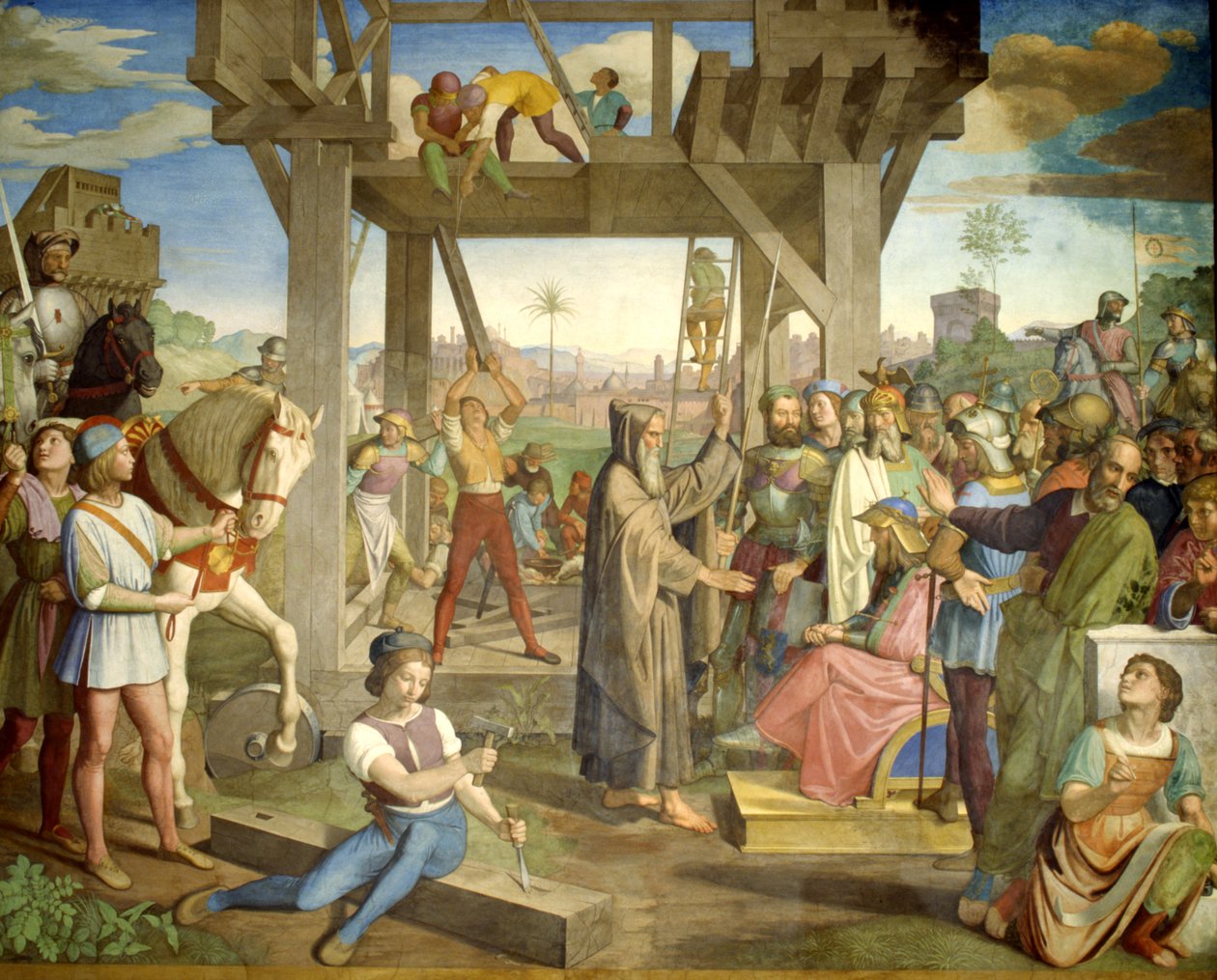 Voorbereidingen voor de aanval op Jeruzalem door Friedrich Overbeck