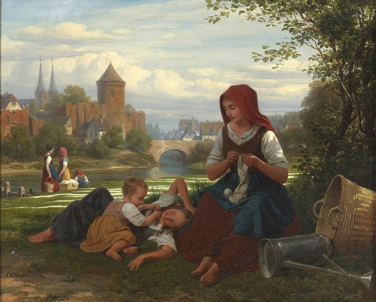 Friedrich Eduard Meyerheim - De bleek, 1845 door Friedrich Eduard Meyerheim