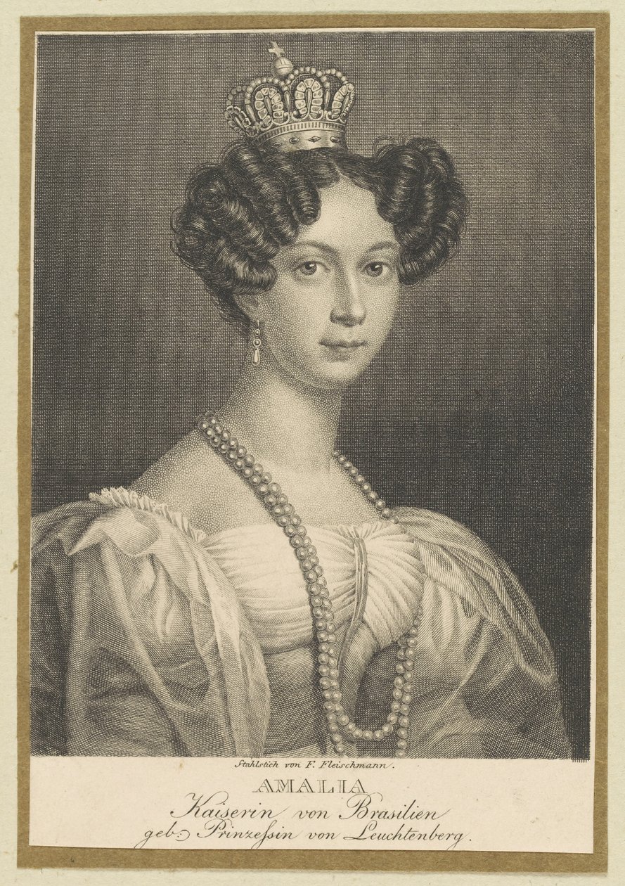 Amélie van Leuchtenberg 1812-1873, keizerin van Brazilië, 1830 door Friedrich Fleischmann