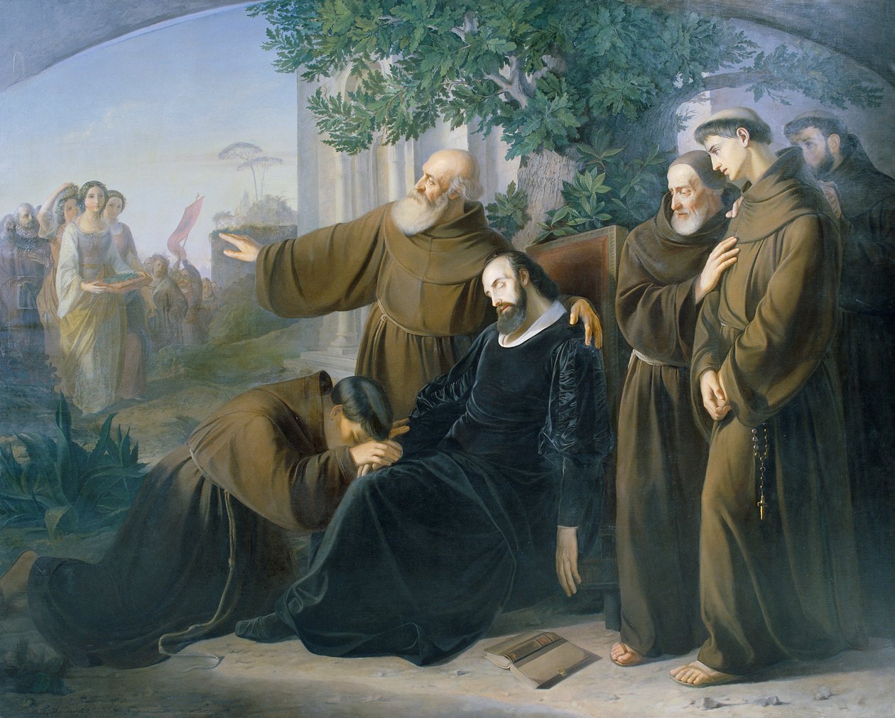 De dood van Torquato Tasso door Friedrich Friedländer Ritter von Malheim