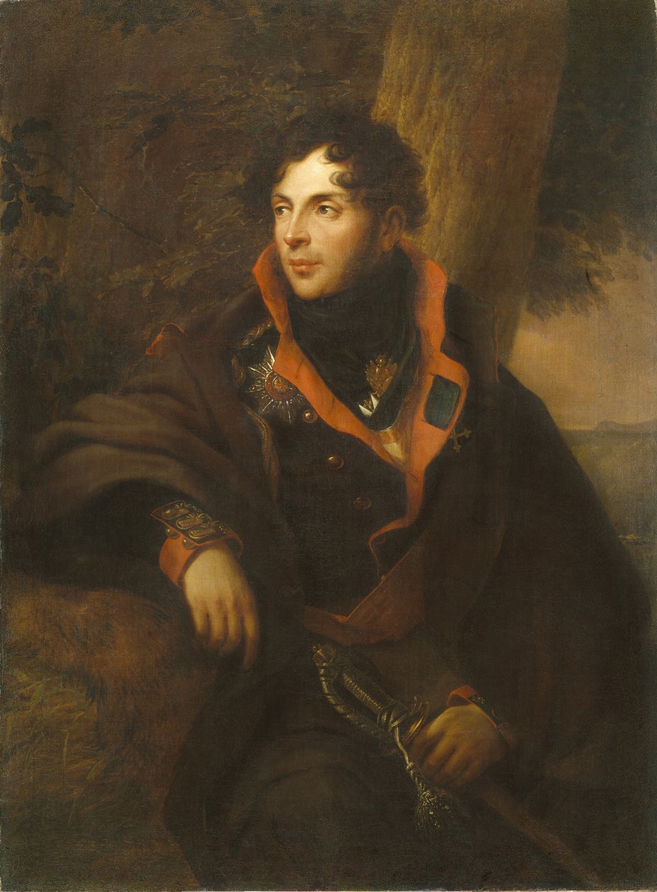 Portret van graaf Nikolay Mikhailovich Kamensky door Friedrich Georg Weitsch