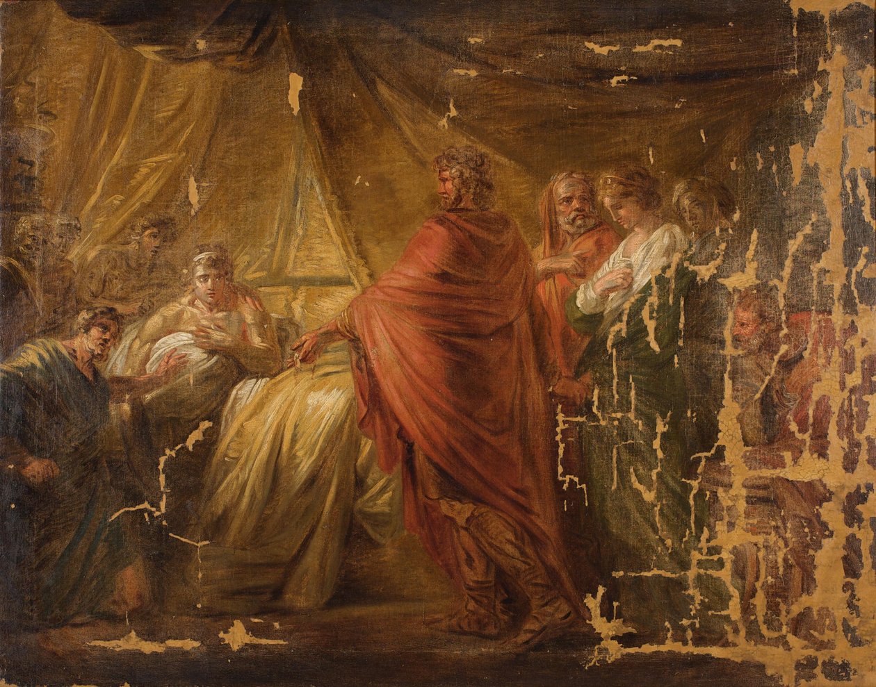Agamemnon brengt Briseïs terug naar de tent van Achilles door Friedrich Heinrich Fuger