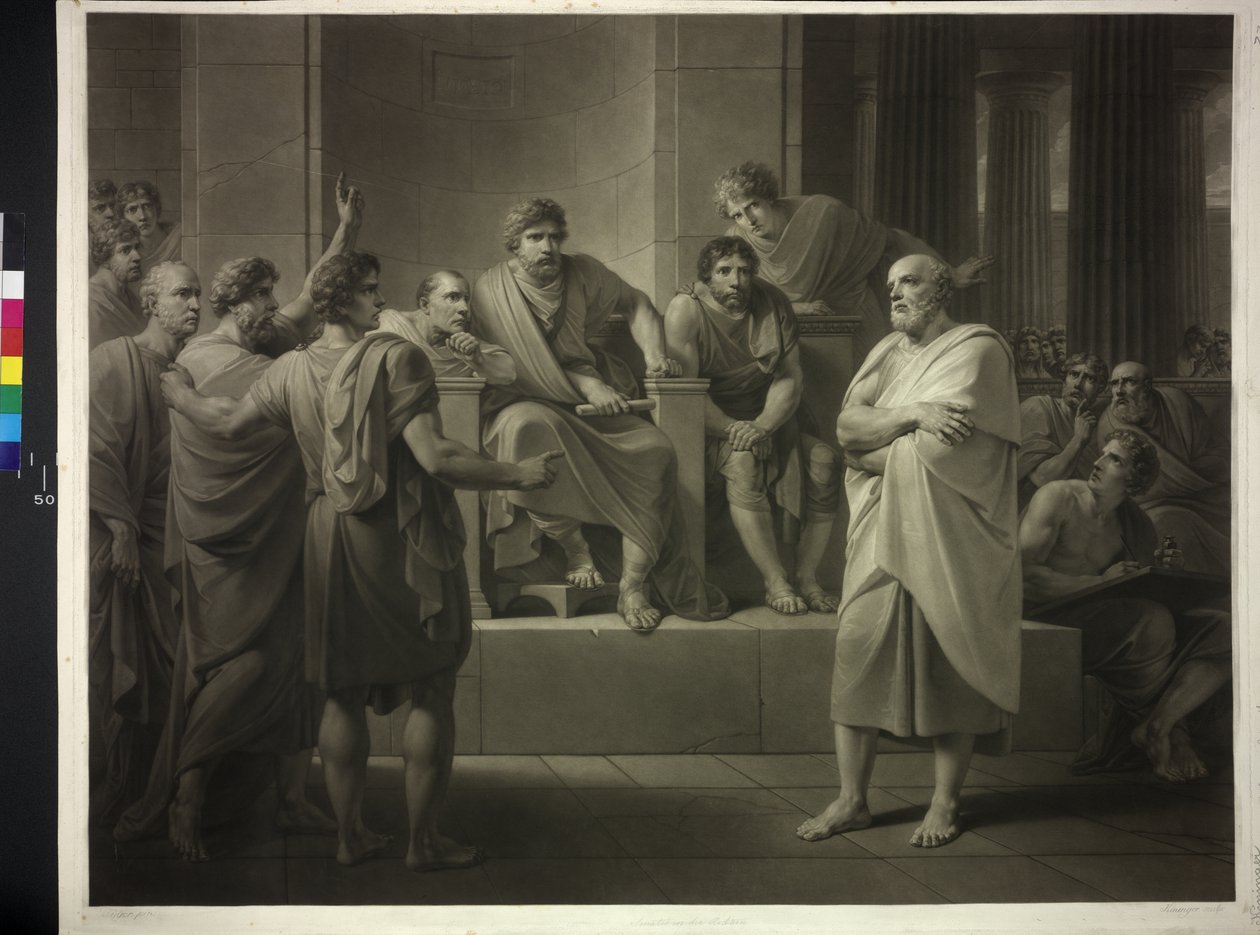 Socrates voor de rechters door Friedrich Heinrich Fuger
