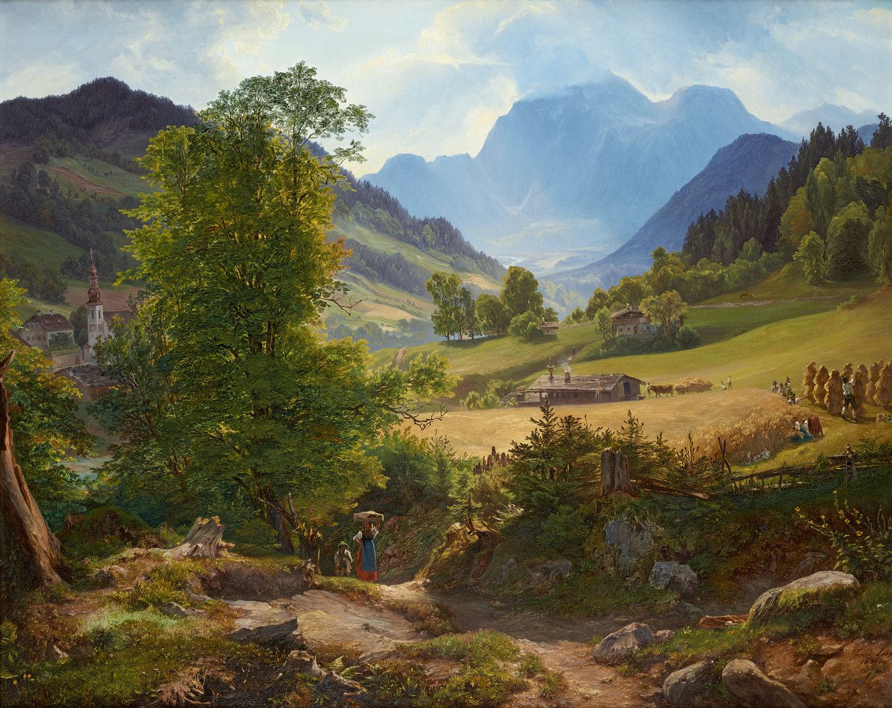 De Ramsau bij Berchtesgaden door Friedrich Loos