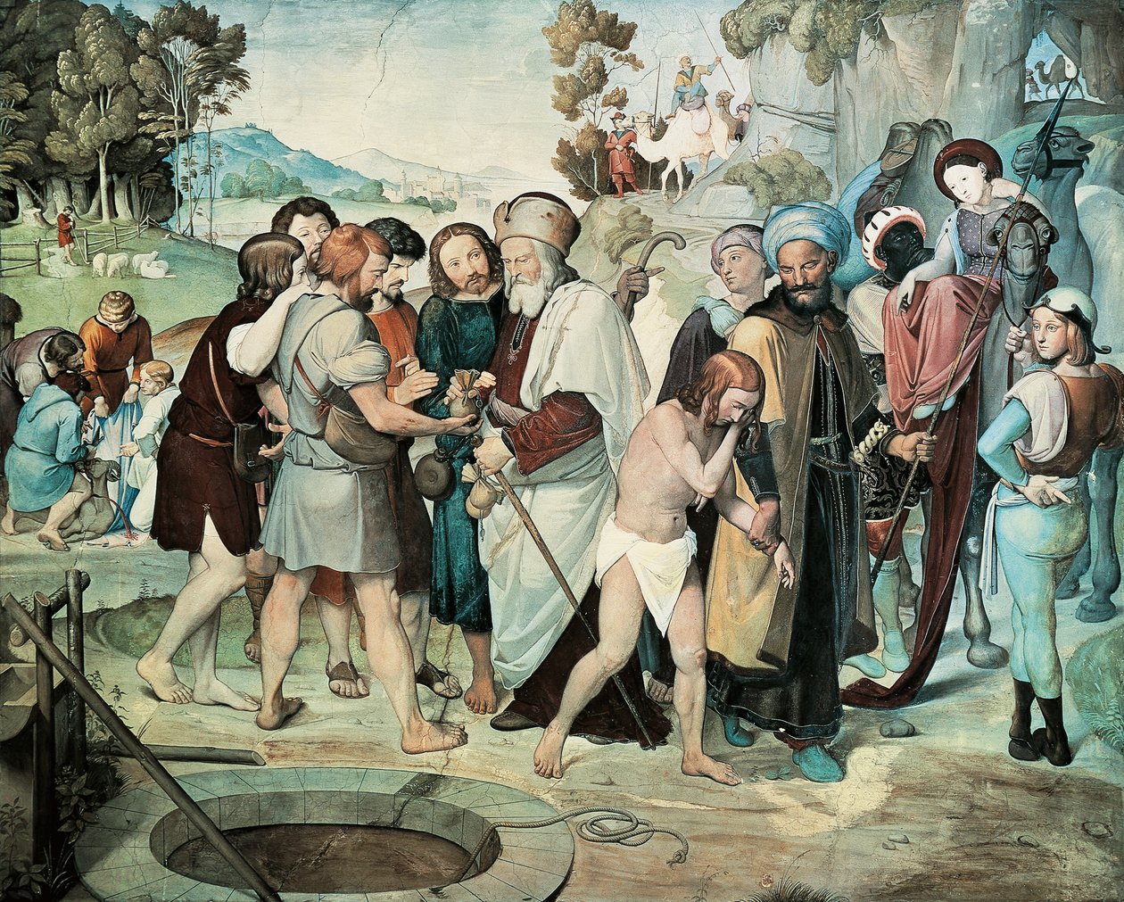 Jozef verkocht door zijn broers door Friedrich Overbeck