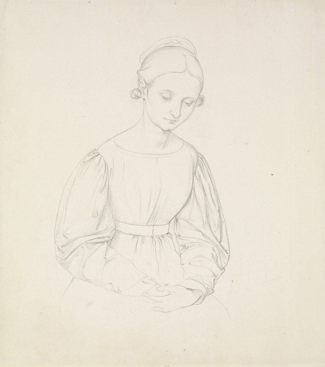 Portret van de vrouw van de kunstenaar, Nina, c. 1830 door Friedrich Overbeck