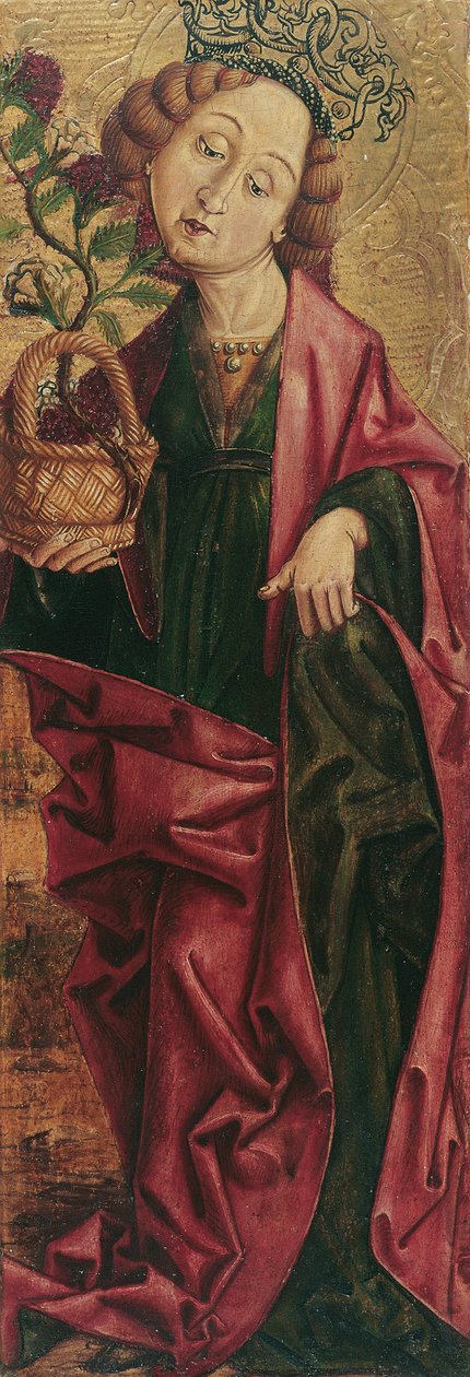 Heilige Dorothea (binnenkant) en Heilige Alexius (buitenkant) door Friedrich Pacher (Umkreis)