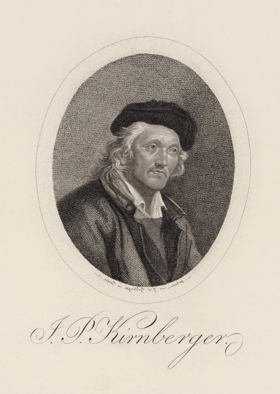 Portret van de componist Johann Philipp Kirnberger 1721-1783 door Friedrich Wilhelm Bollinger