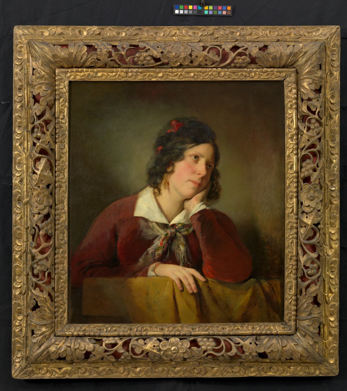 Antonie Amerling met het hoofd op de hand gesteund (eerste echtgenote van de kunstenaar) door Friedrich von Amerling