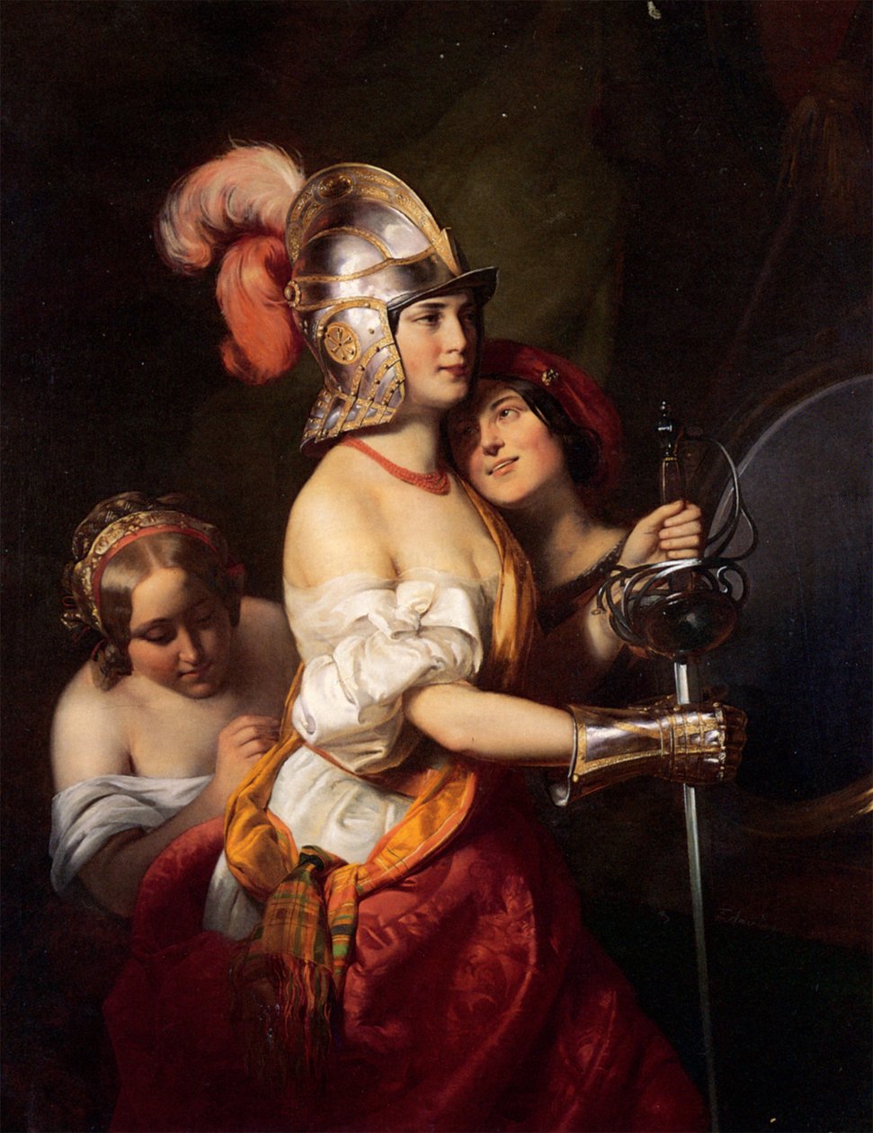 Friedrich von Amerling - De gewapende maagd door Friedrich von Amerling