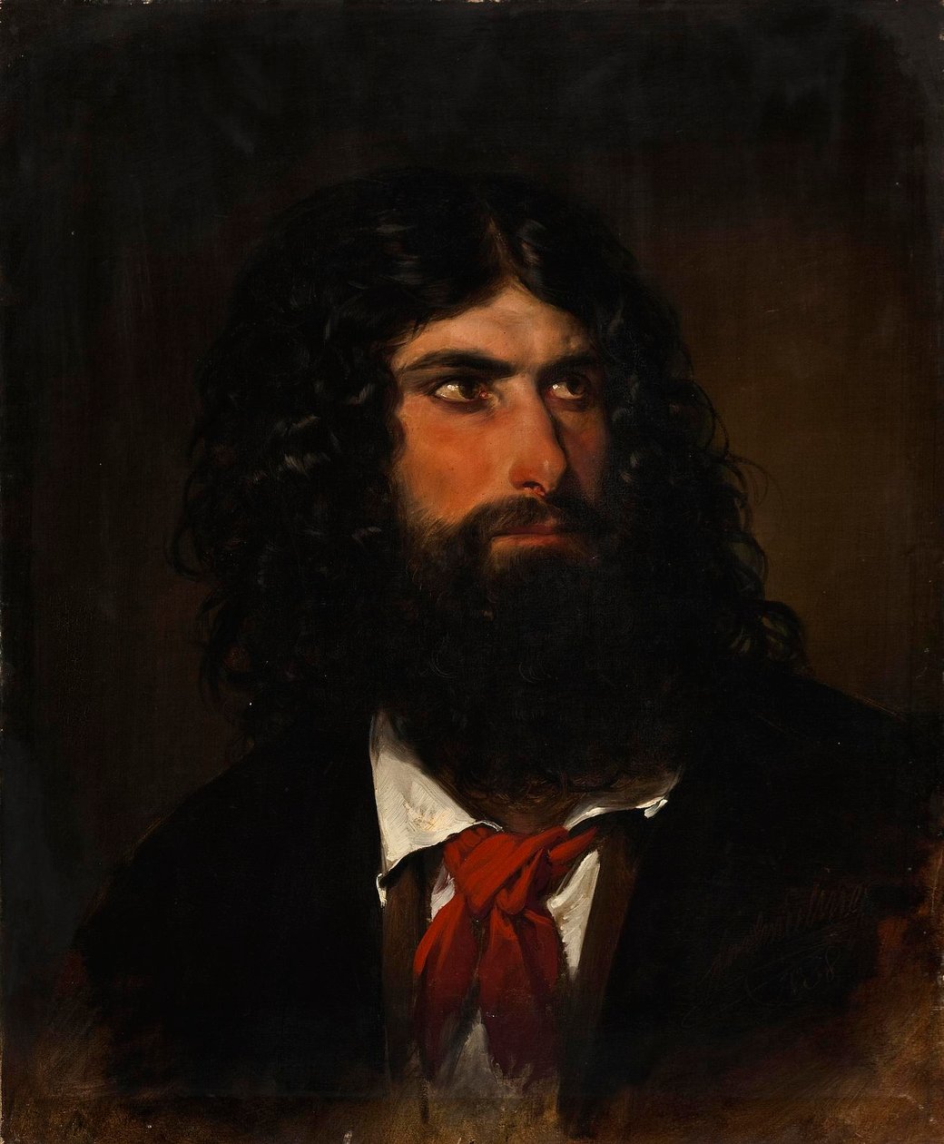 Portret van een Romeinse boer door Friedrich von Amerling