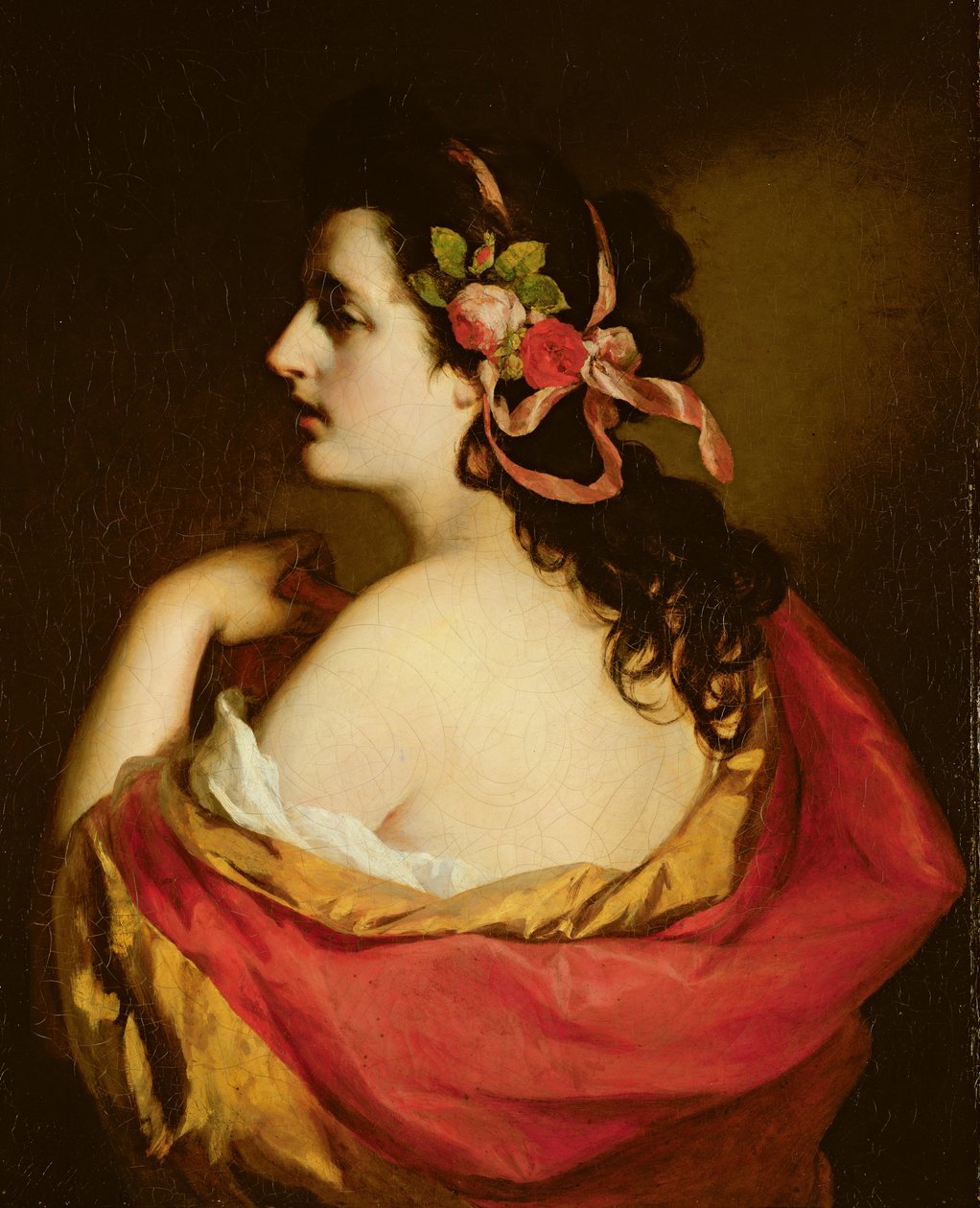 Portret van een jong meisje, 1865 door Friedrich von Amerling
