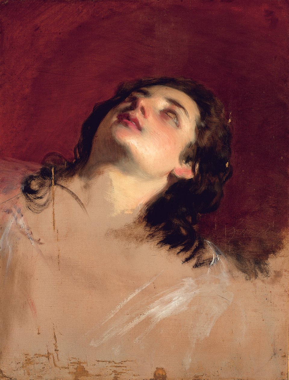 Studie van een vrouwenhoofd door Friedrich von Amerling