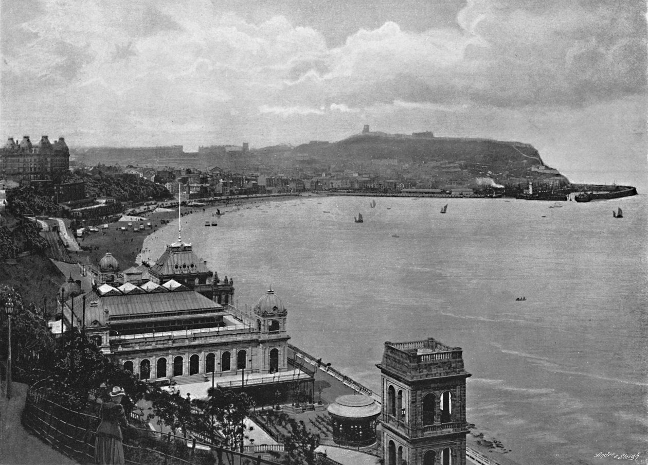 Scarborough: De Zuidbaai en Spa, ca. 1896 door Frith and Co