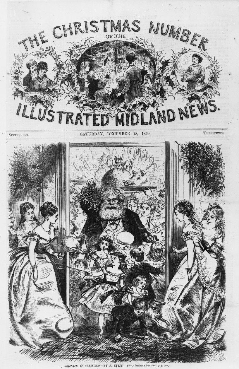 Kerstmis binnenbrengen, voorpagina van de 