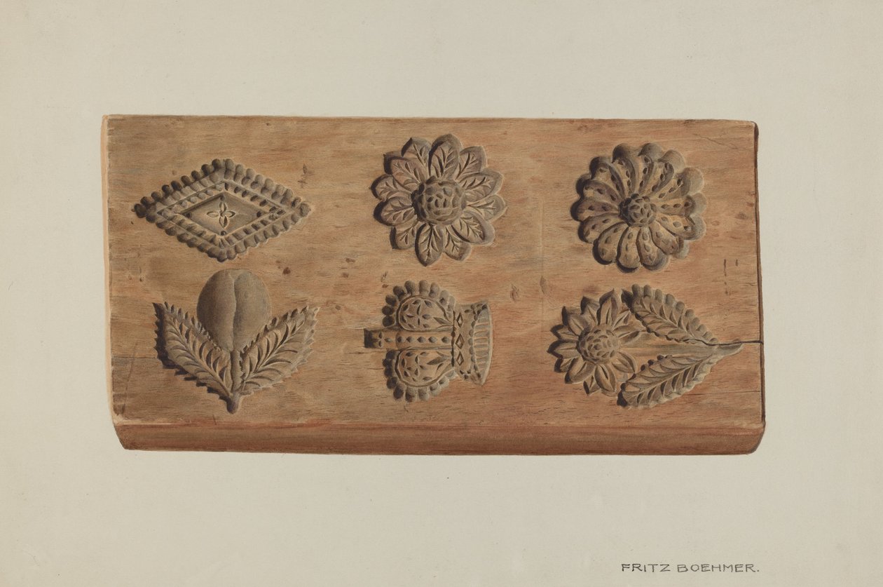 Pa. Duitse Springerle Bord door Fritz Boehmer