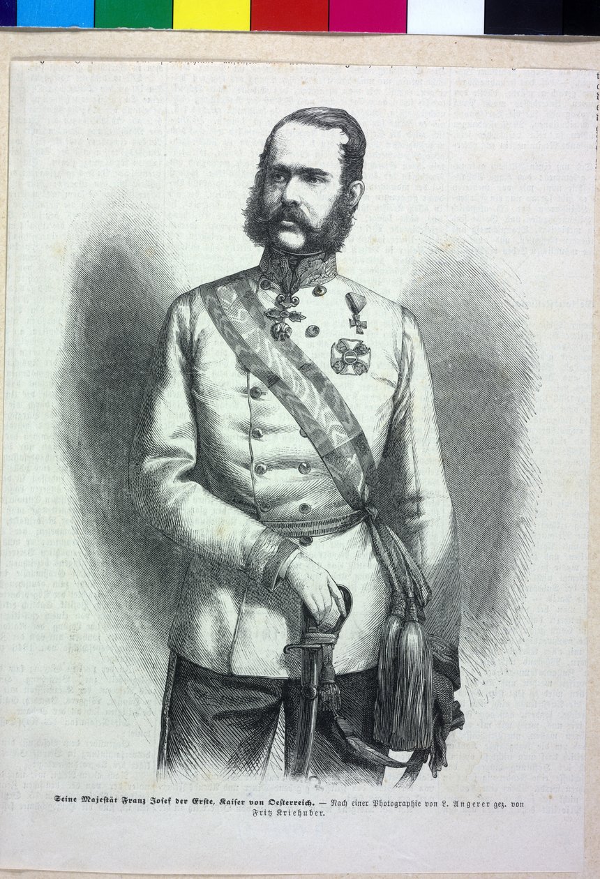 Keizer van Oostenrijk Franz Joseph I door Fritz Kriehuber