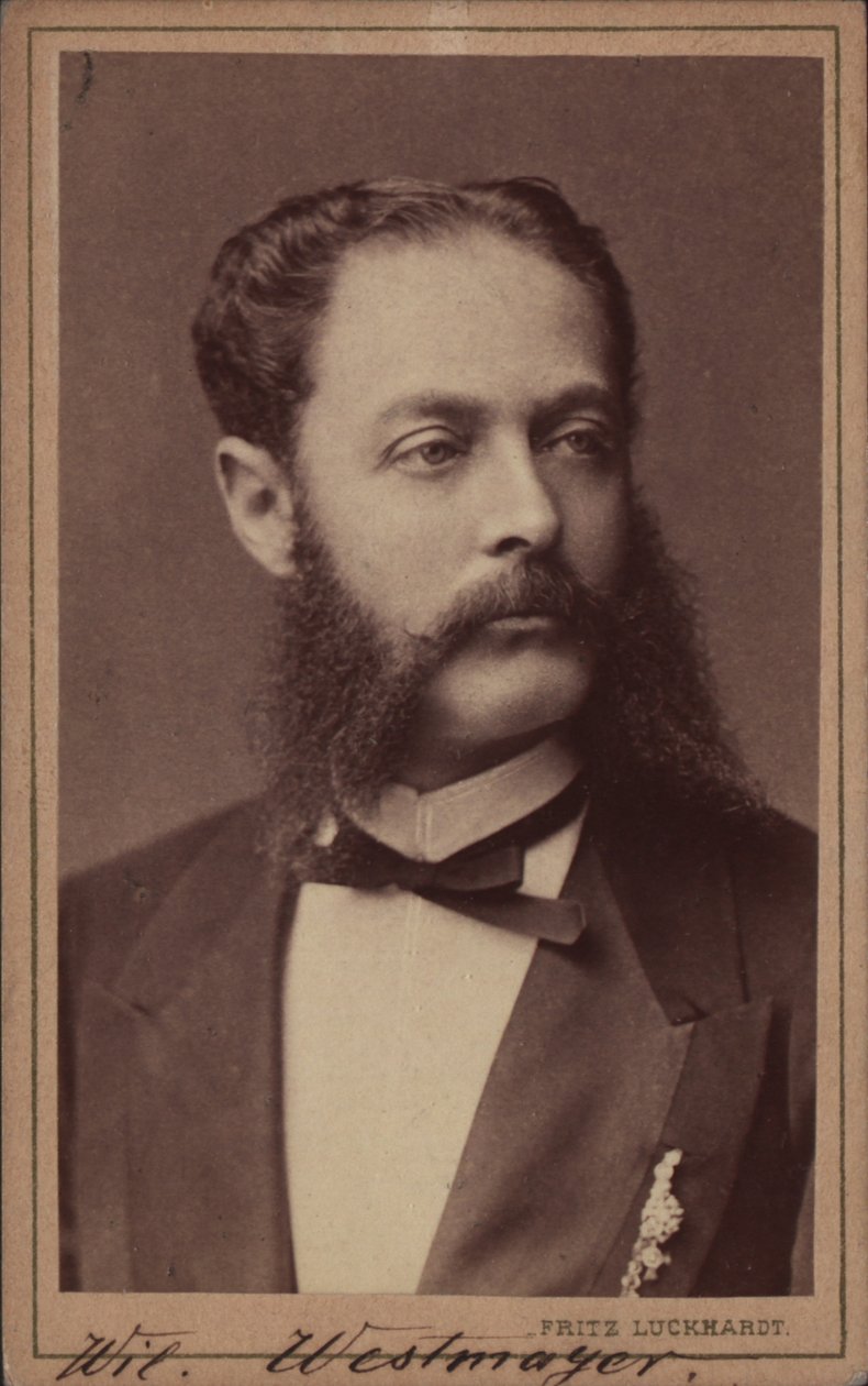 Portret van de componist Wilhelm Westmeyer, 1829-1880 door Fritz Luckhardt