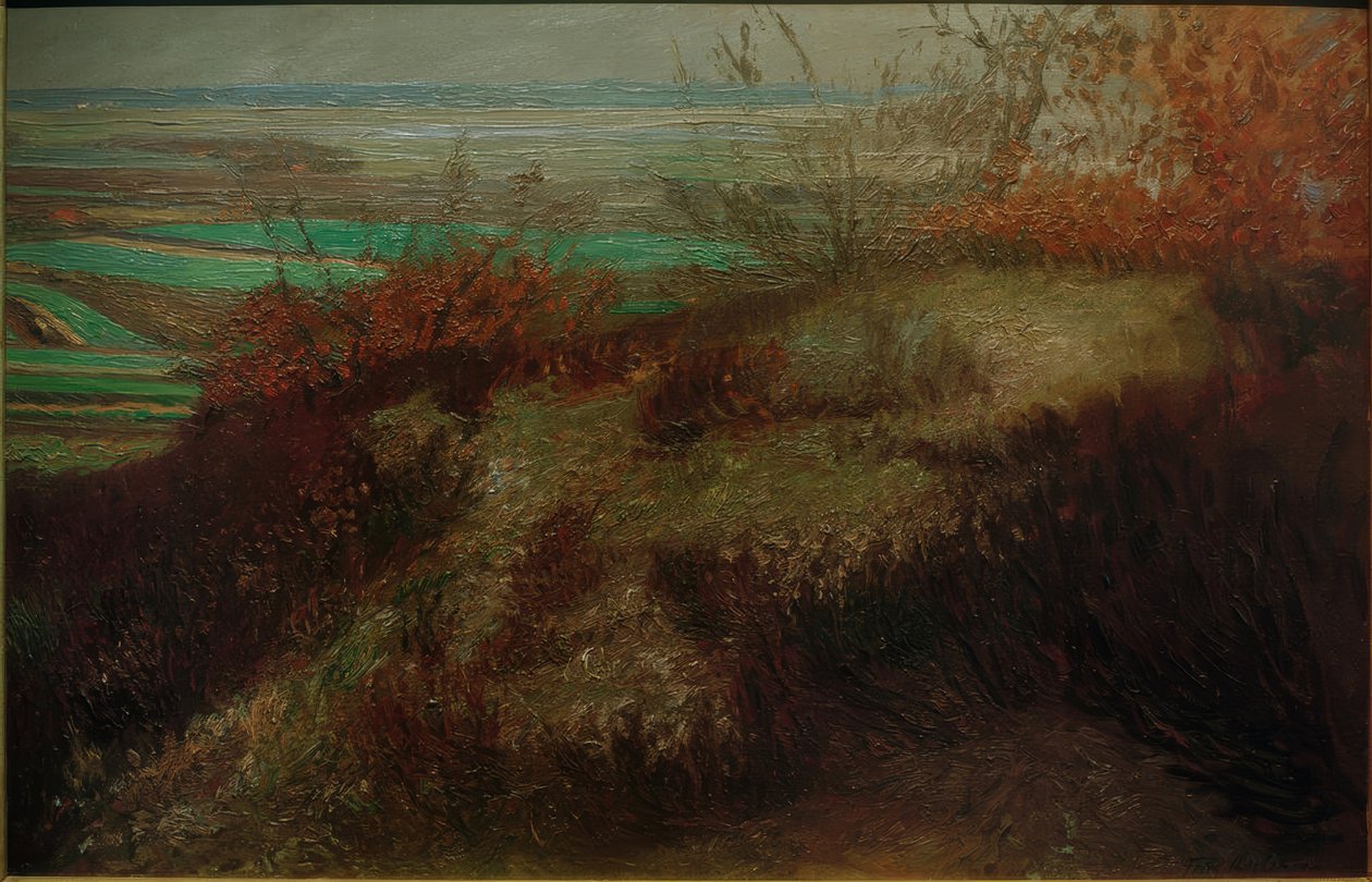 Landschap / Weyer Berg door Fritz Mackensen