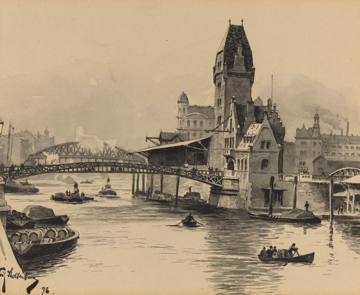 Zollkanal door Fritz Stoltenberg