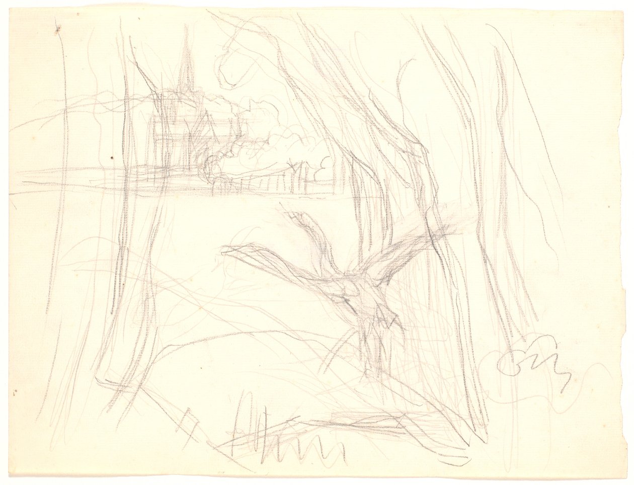 Landschap met opstijgende zwaan door Fritz Syberg