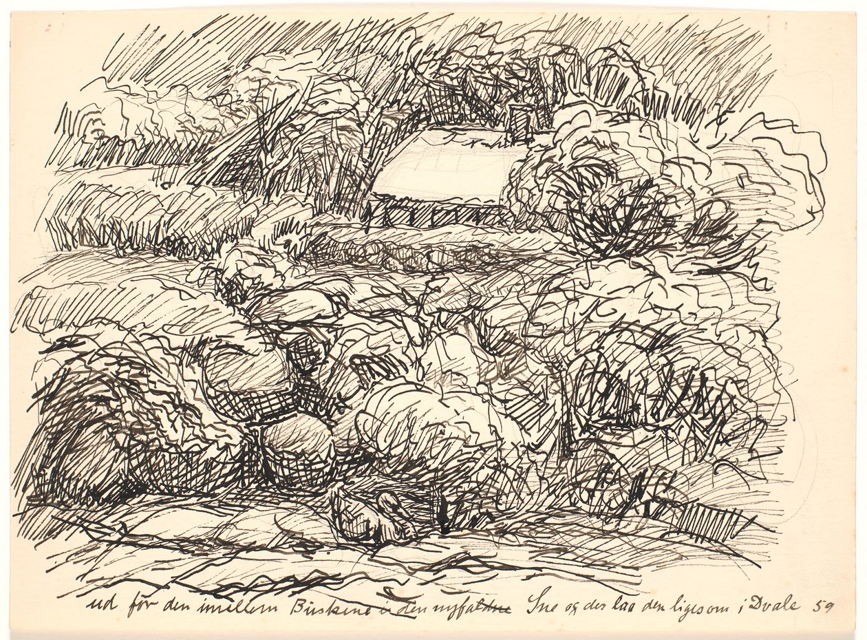 Uit voor de tussen de struiken... door Fritz Syberg