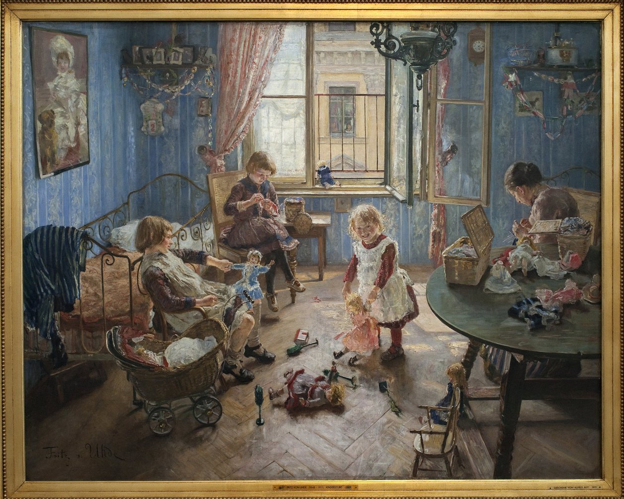 Kleuterschool door Fritz von Uhde