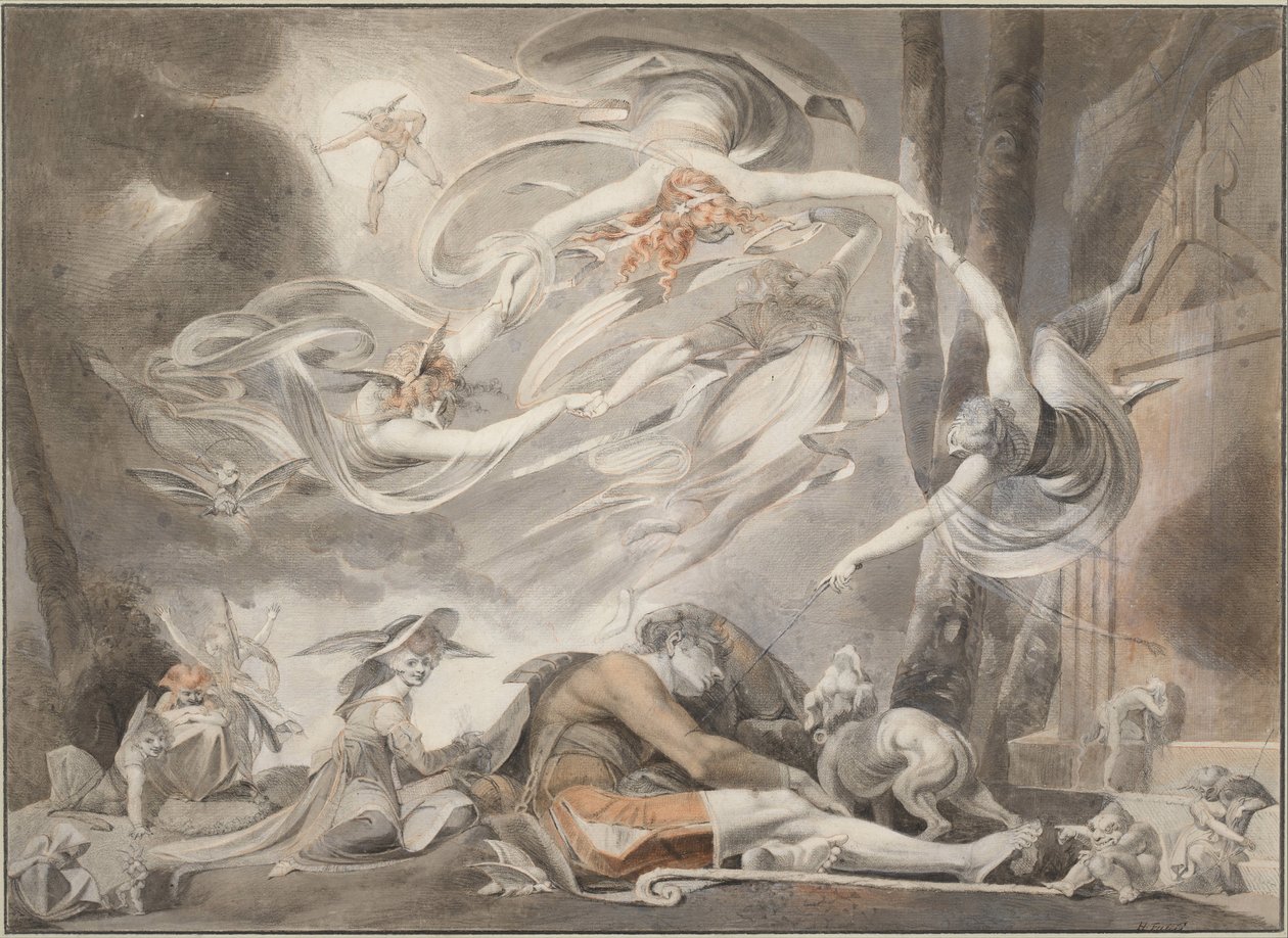 De droom van de herder, 1786 door Füssli