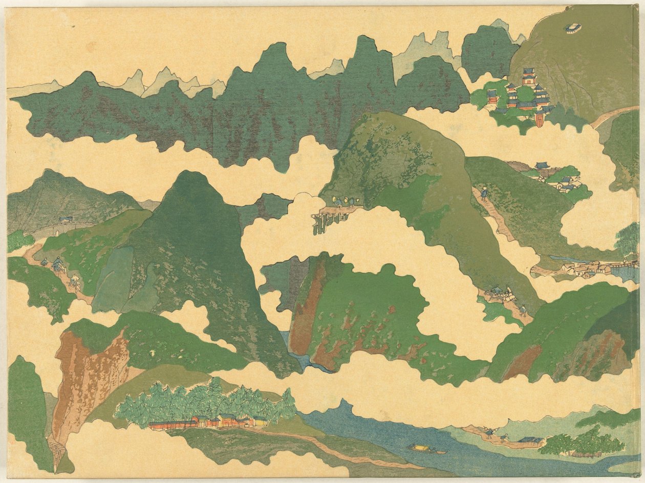 Het Gele rivier deel door Fukuda Bisen